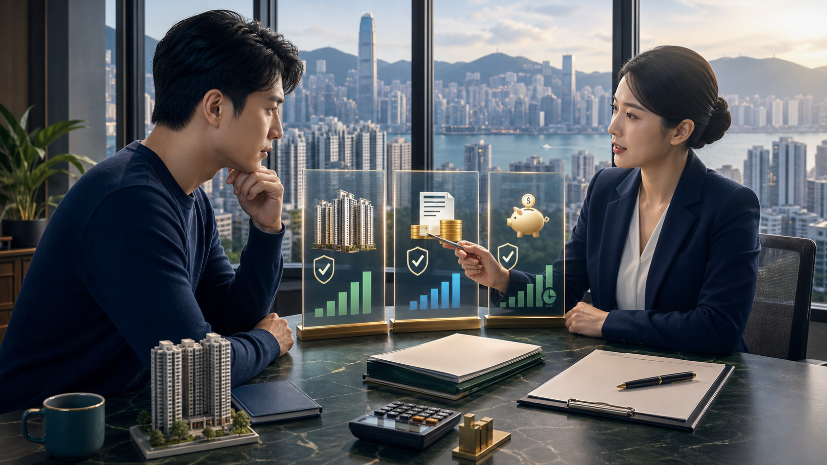 買家在簽署臨時買賣合約前向銀行確認物業估價、貸款額及現金緩衝