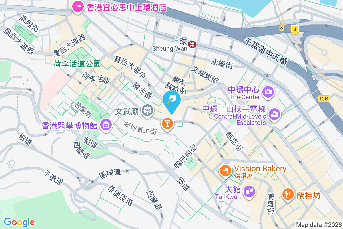 荷李活華庭 地圖位置