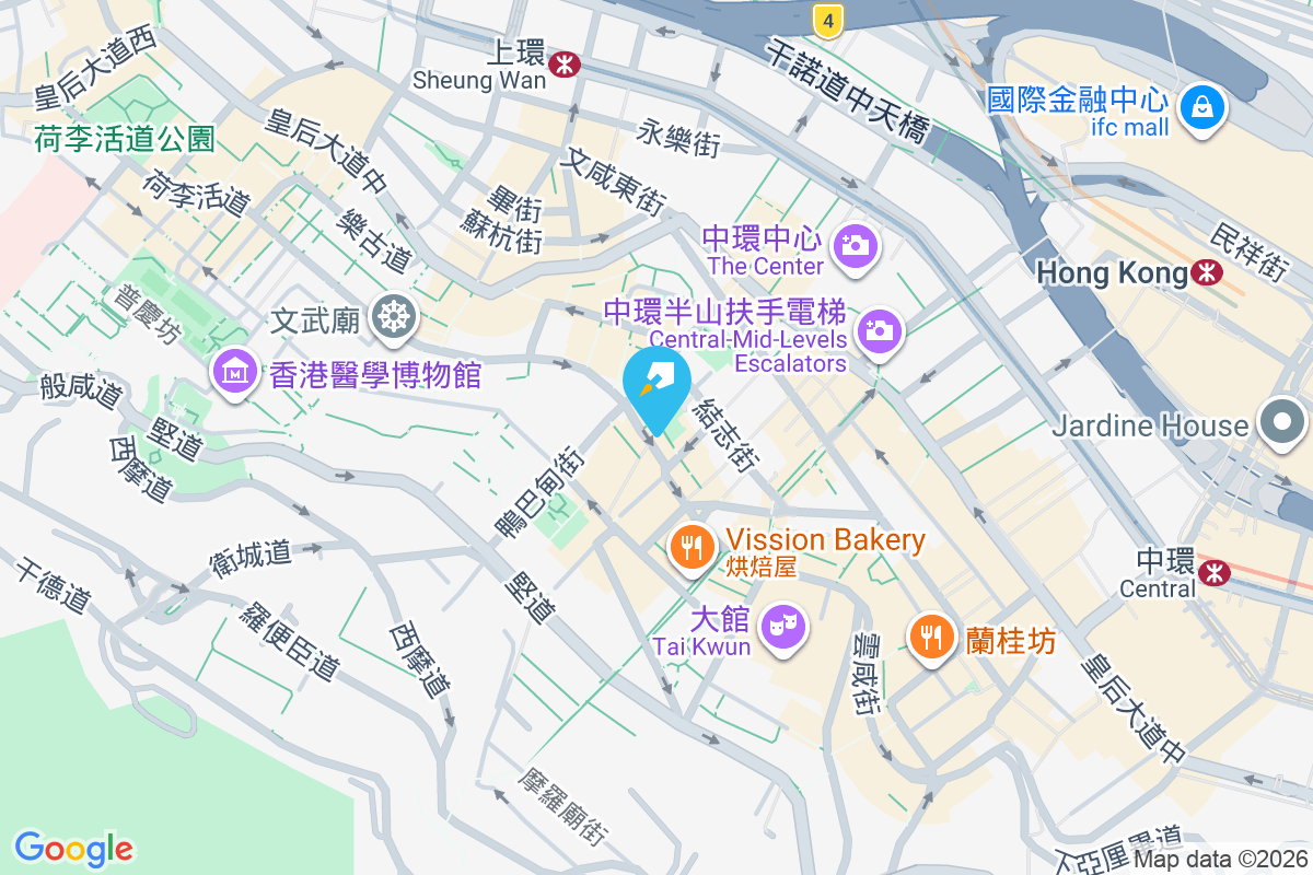 荷李活道65號 地圖位置