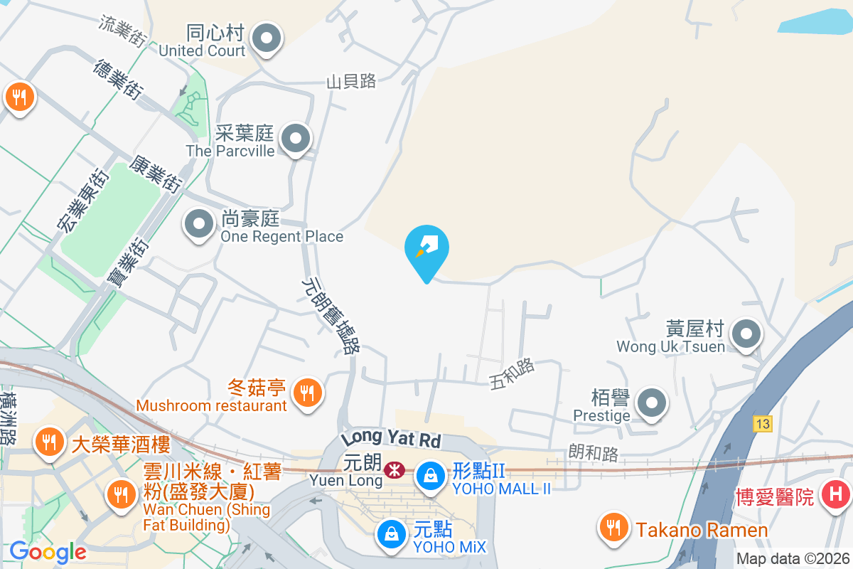元朗東頭村 地圖位置