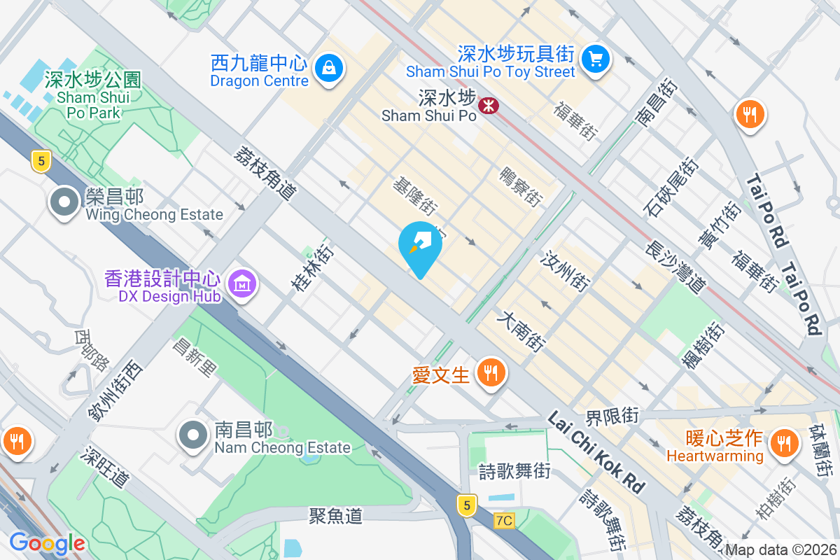荔枝角道304-304A號 地圖位置