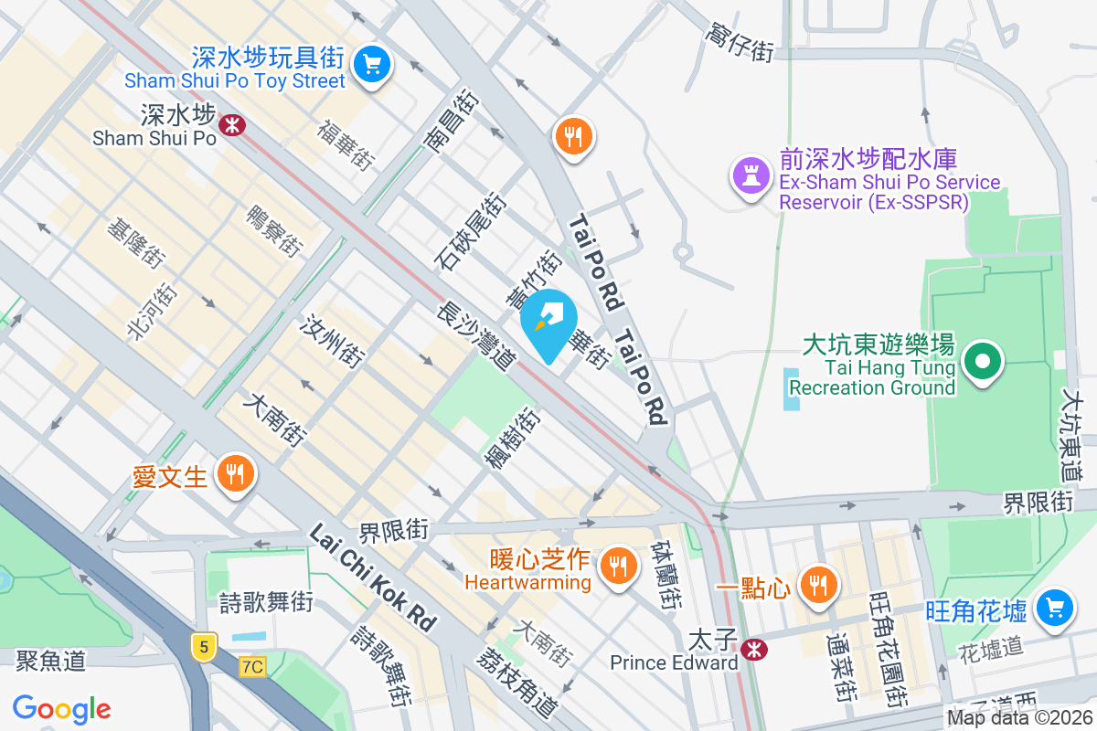長沙灣道58號 地圖位置