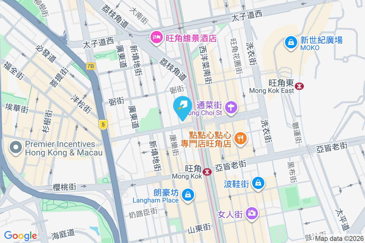 旺角道8D號 地圖位置