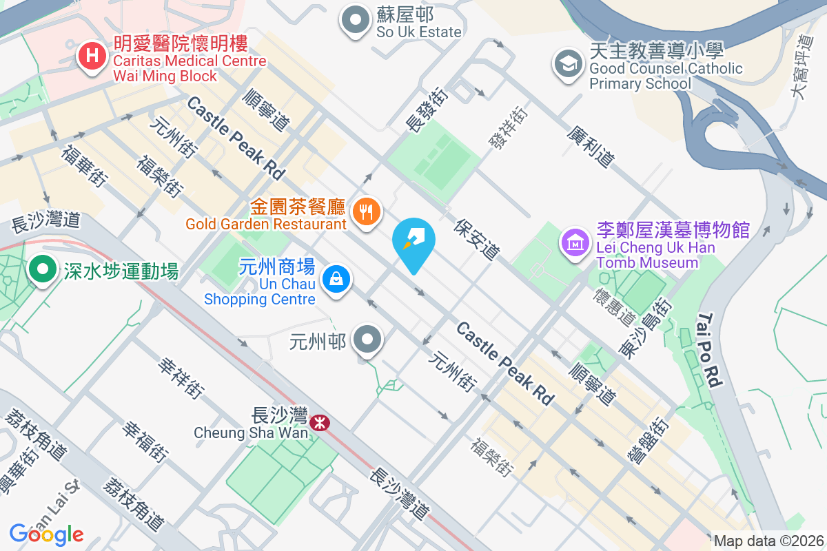 青山道268號 地圖位置