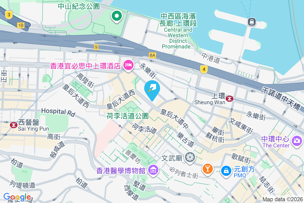 皇后大道西 9 號 地圖位置