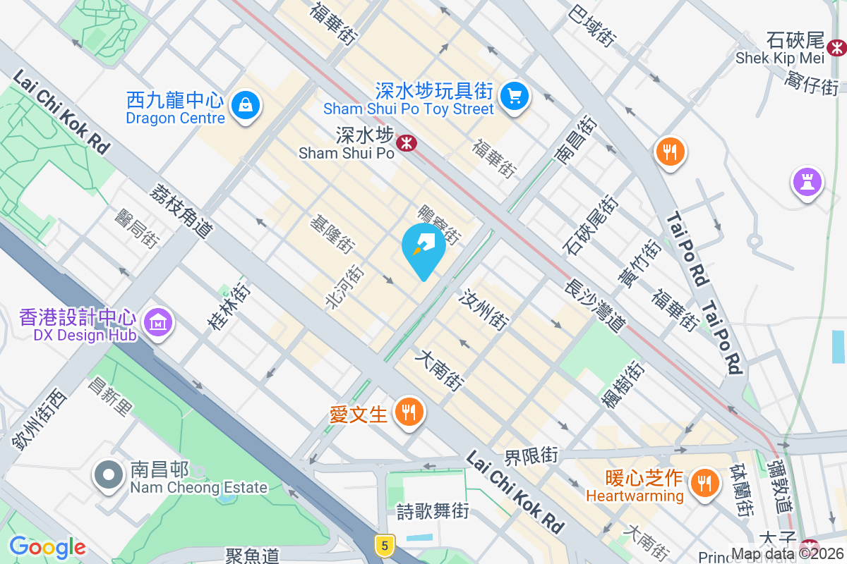 南昌街105-105A號 地圖位置
