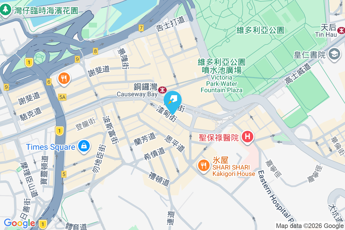 渣甸街38-40號 地圖位置