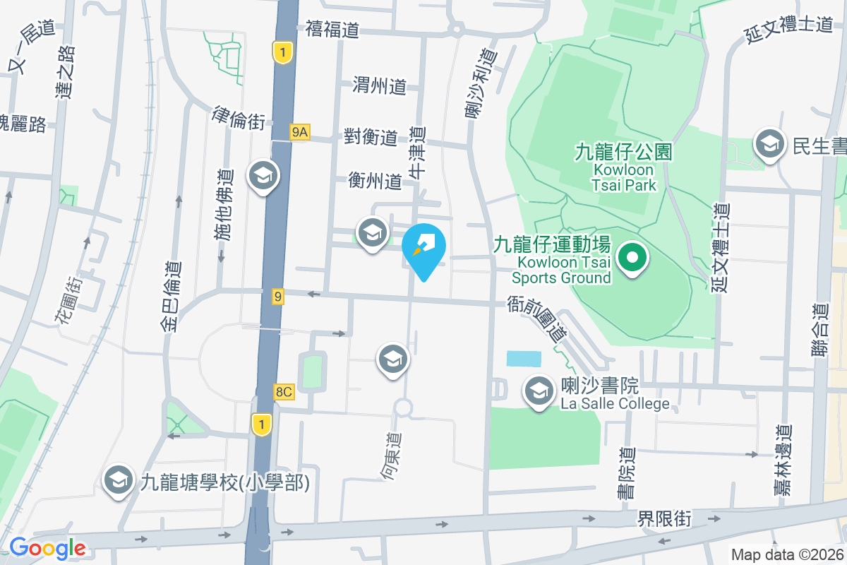 牛津道2號 地圖位置