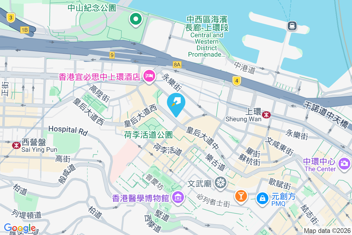 皇后大道西 11 號 地圖位置