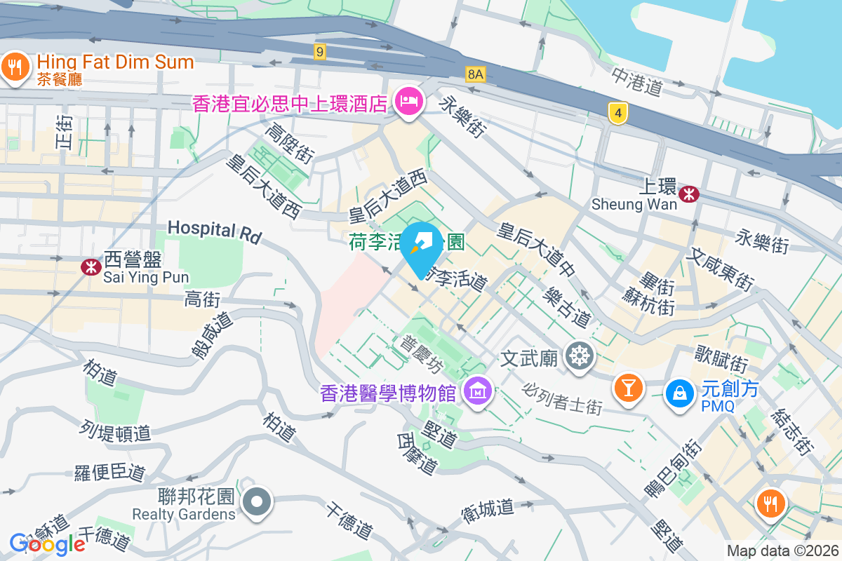 荷李活道204號 地圖位置