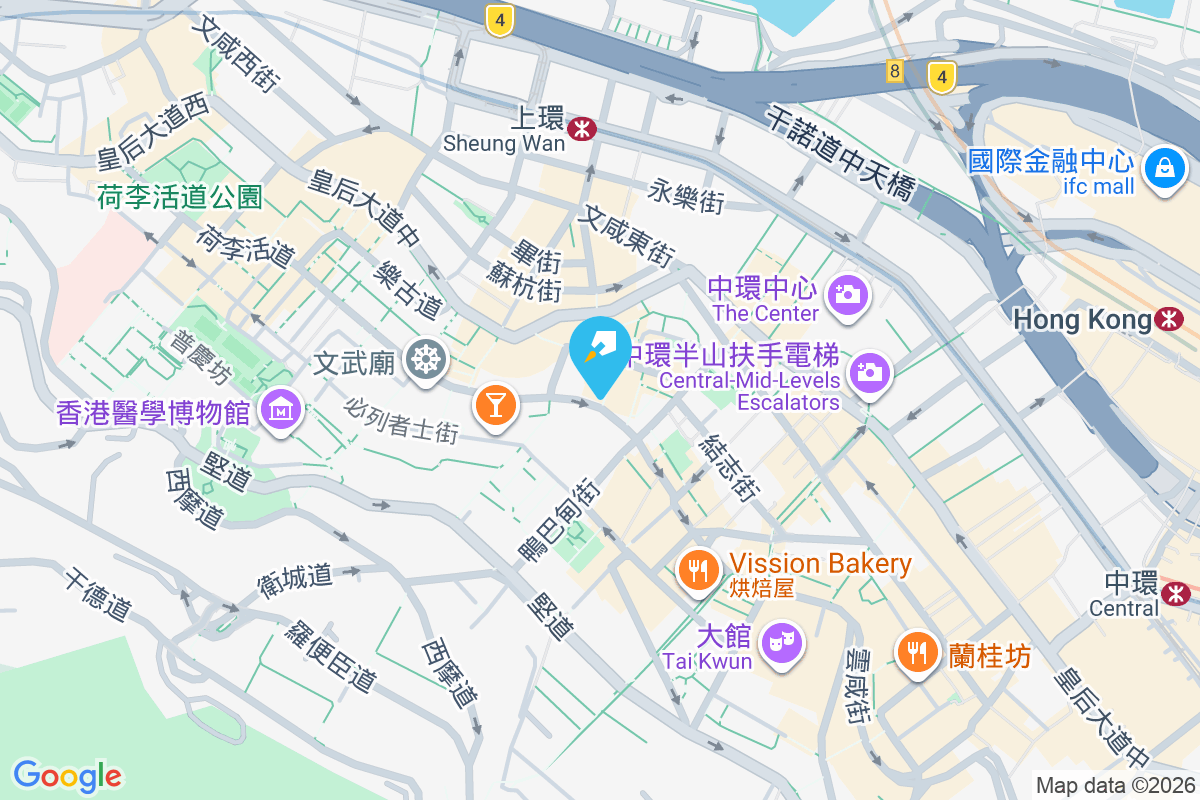 荷李活道97號 地圖位置