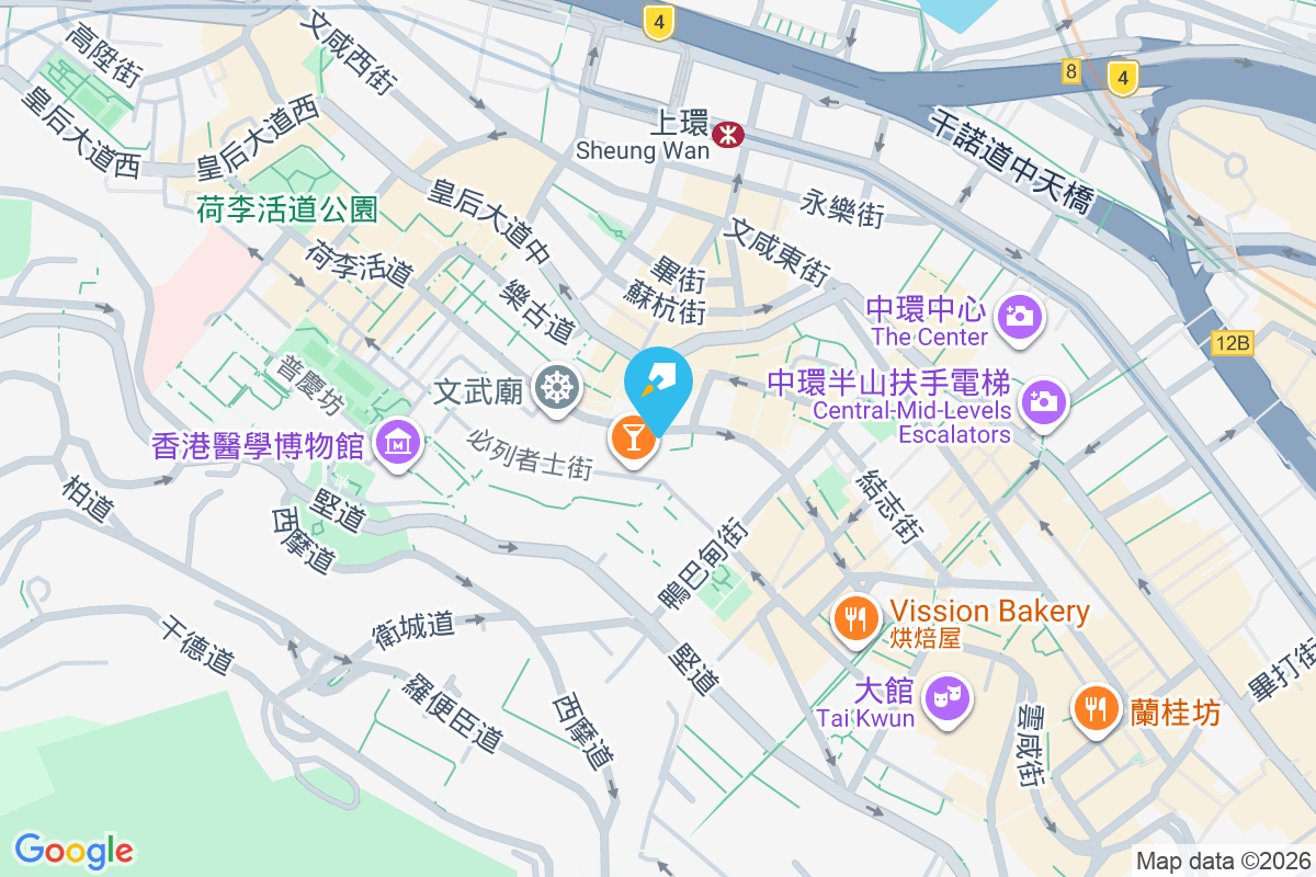 荷李活道94號 地圖位置