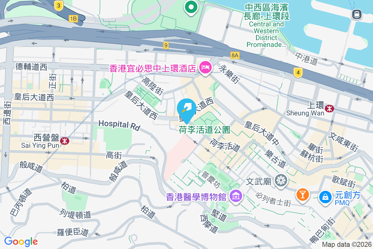 荷李活道250-252號 地圖位置