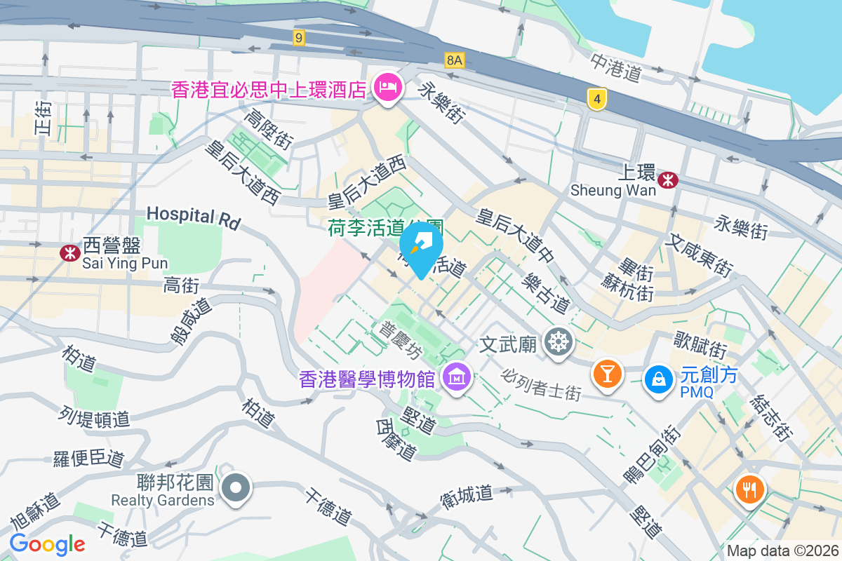 荷李活道192-192A號 地圖位置