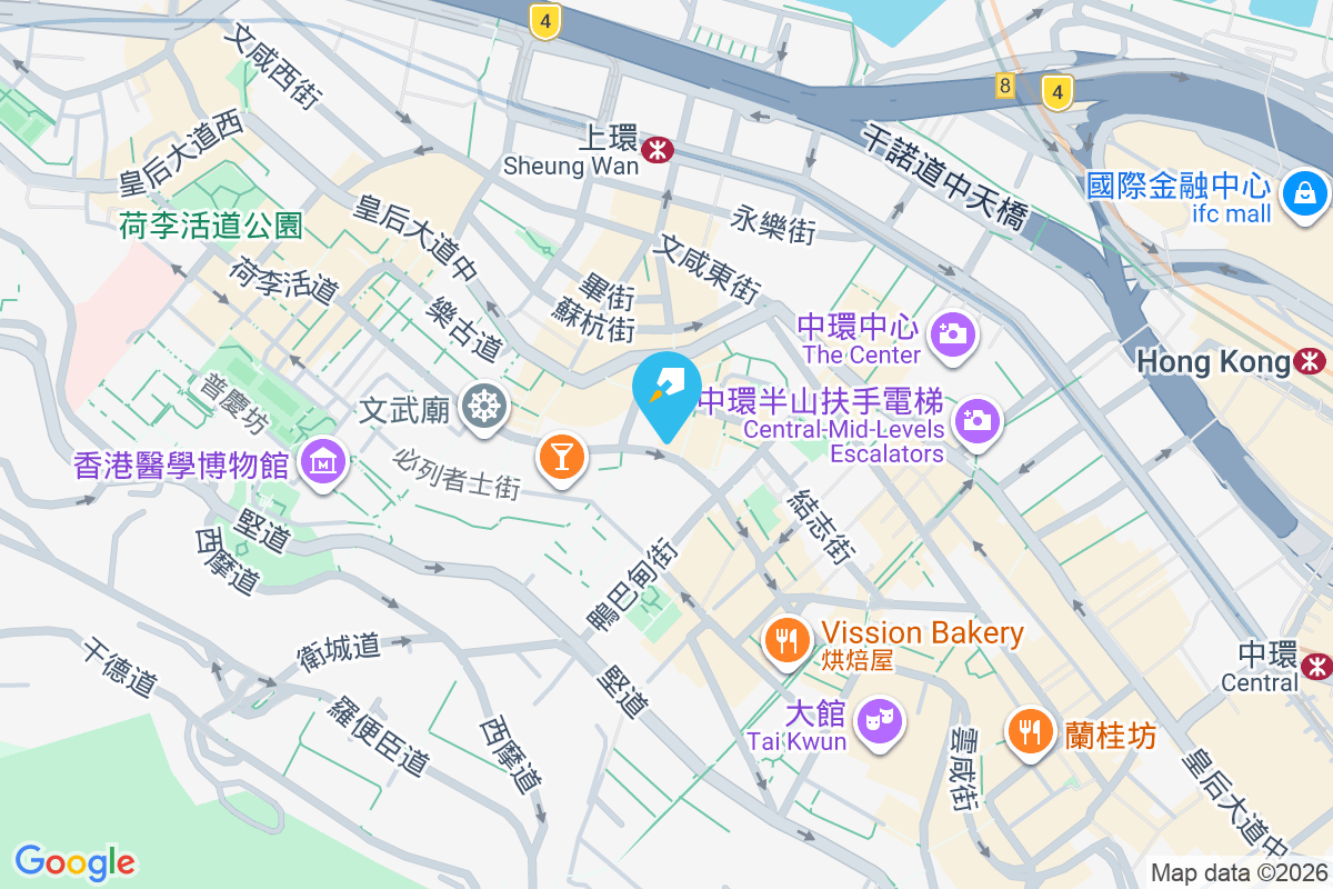 荷李活道103號 地圖位置