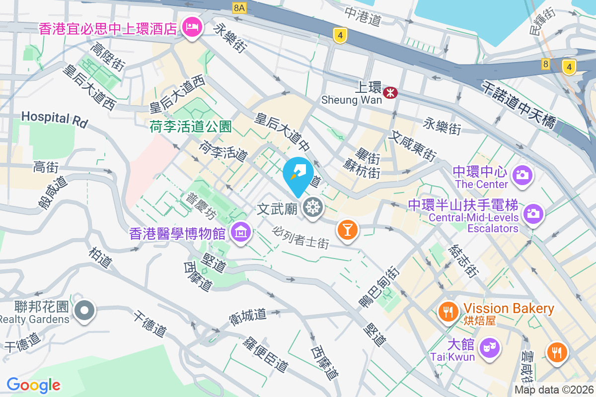 荷李活道167號 地圖位置