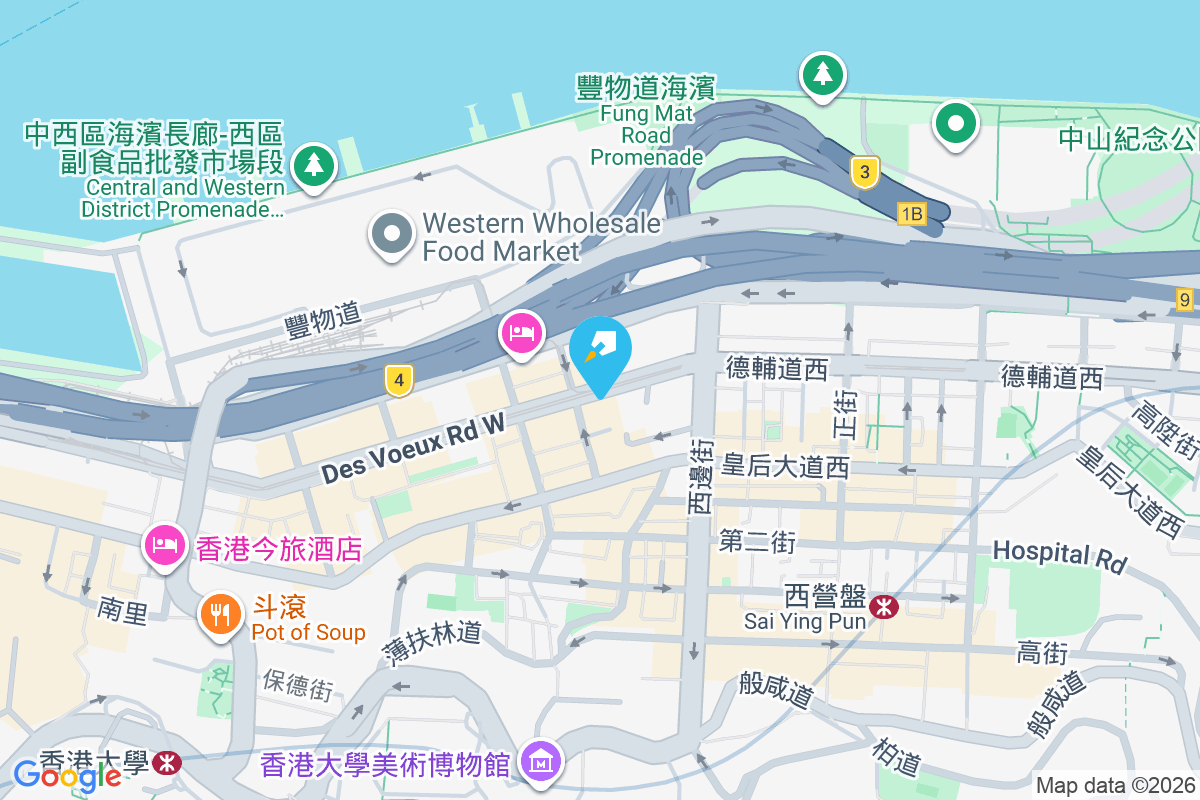 德輔道西 282 號 地圖位置