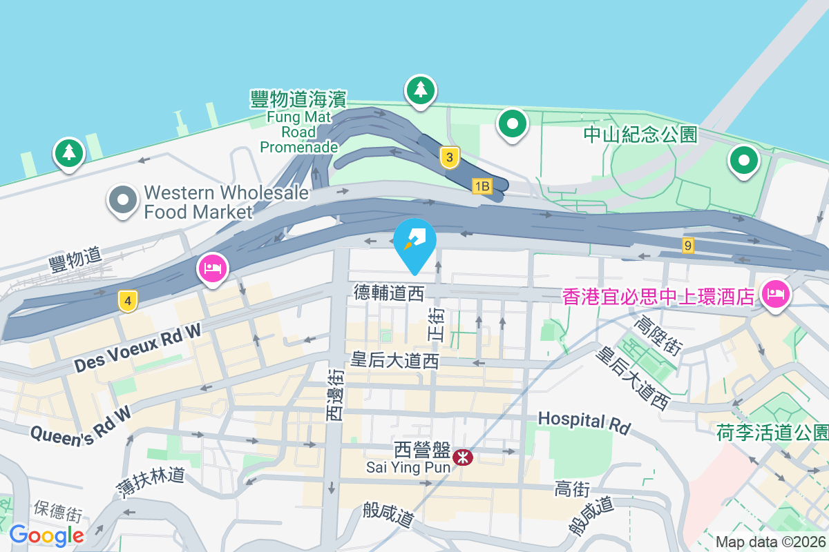 德輔道西 217 號 地圖位置