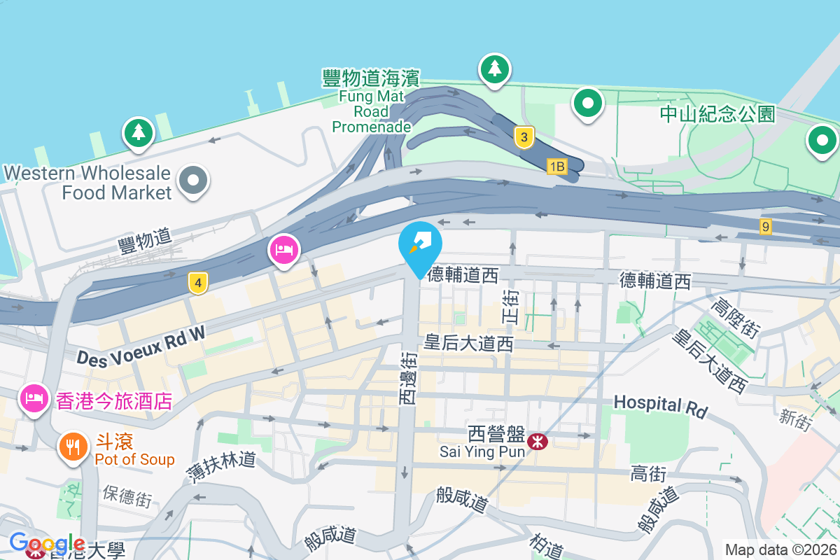 德輔道西 274 號 地圖位置