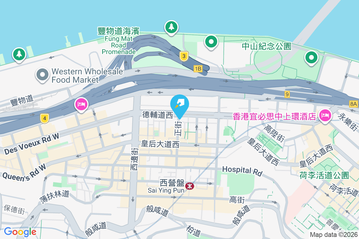 德輔道西 224-226 號 地圖位置