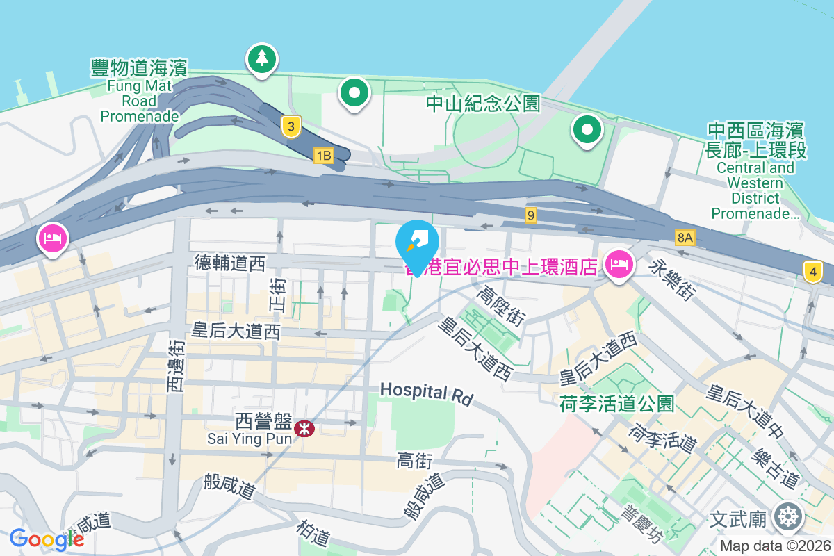 德輔道西 142 號 地圖位置