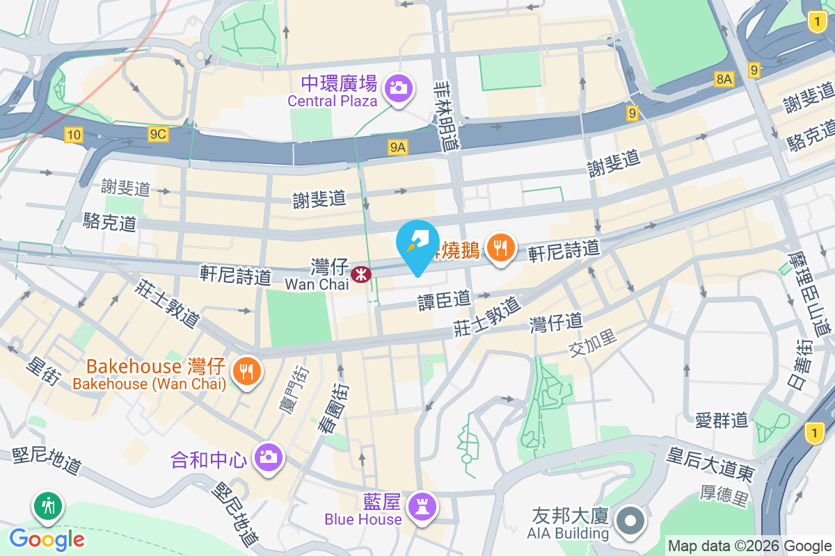 軒尼詩道180-186號 地圖位置