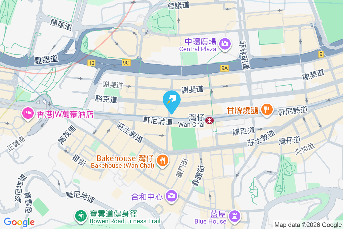 軒尼詩道87號 地圖位置