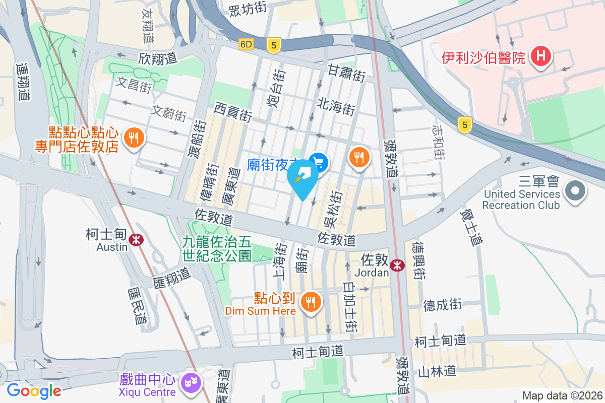 廟街207號 地圖位置