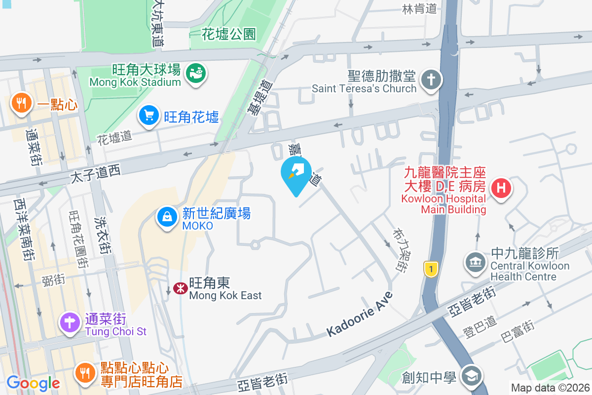 嘉道理道105號 地圖位置